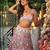 Eilara Women's Pink Thread Embroidered Georgette Lehenga Set