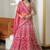 Pink Thread Embroidered Malai Satin Silk Lehenga Set