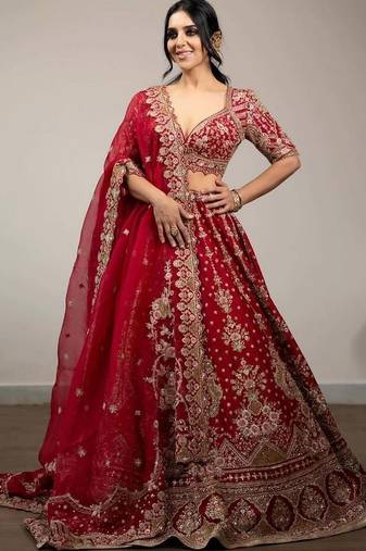 Premium Malai Satin Embroidery Lehenga Choli
