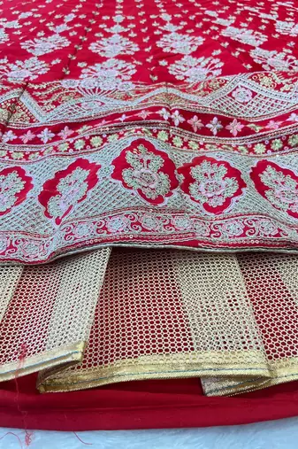 Malai Satin Embroidery Lehenga Choli