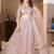 Peach Sequin Embroidered Satin Lehenga Set