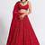 Hot Red Color Sequence Embroidery Silk Lehenga Set With Dupatta