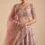 Beautiful Pink Colour Chinon Silk Fabric Multi Thread And Heavy Sequins Lehenga Choli