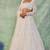 Off White Thread Embroidered Soft Butterfly Net Lehenga Set