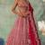Red Thread Embroidered Boomer Silk Lehenga Set