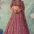 Women's Pink Embroidered Chinon Silk Lehenga Set