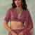 Women's Pink Embroidered Chinon Silk Lehenga Set