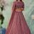 Women's Pink Embroidered Chinon Silk Lehenga Set