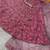 Women's Pink Embroidered Chinon Silk Lehenga Set