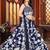 Navy Blue Kasturi Silk Georgette Embroidered Sequins Lehenga Wedding Wear
