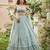 Sky Blue Sequin Embroidered Net Lehenga Set