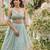 Sky Blue Sequin Embroidered Net Lehenga Set