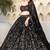 Black Lehenga Choli With Embroidery And Heavy Sequins Work