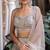 Silver Embroidererd Silk Lehenga Set With Dupatta