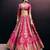 Rani Pink Wedding Lehenga with Embroidery, Heavy Flair & Unstitched Blouse – Bridal Wear 2025