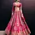 Rani Pink Wedding Lehenga with Embroidery, Heavy Flair & Unstitched Blouse 