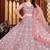 Grey And Peach Mulberry Silk Lehenga With Thread Sequins Embroidery Work