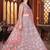 Grey And Peach Mulberry Silk Lehenga With Thread Sequins Embroidery Work