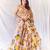 Pink Floral Print Silk Lehenga Set With Dupatta