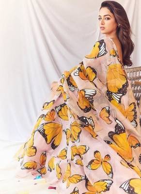 Pink Floral Print Silk Lehenga Set With Dupatta 2