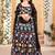 Black Embroidererd Georgette Lehenga Set With Dupatta