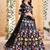 Black Embroidererd Georgette Lehenga Set With Dupatta