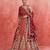 Red Embroidererd Silk Lehenga Set With Dupatta