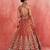 Red Embroidererd Silk Lehenga Set With Dupatta