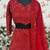 Red Embroidererd Georgette Lehenga Set With Dupatta