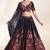 Eilara Women's Black  thread embroidery and sequins work faux georgette lehenga choli