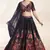 Eilara Women's Black  thread embroidery and sequins work faux georgette lehenga choli