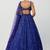 Royal Blue Butterfly Net Lehenga Choli with Dual Sequins and Jari Embroidery Bridal Wear