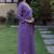 Viscose Chanderi Embroidery Work Purple A-line Kurta