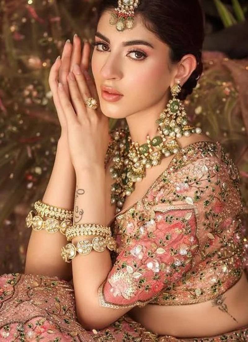 Designer Slub Silk Embroidered Peach Pink Elegance Lehenga Choli With Dupatta