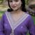 Viscose Chanderi Embroidery Work Purple A-line Kurta