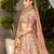 Designer Slub Silk Embroidered Peach Pink Elegance Lehenga Choli With Dupatta