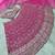 Rani Pink Thread Zari Sequins Foil Mirror Work Georgette Lehenga Choli