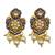 ​antique gold plated blue & gold meenakari necklace set with pearl drops.