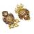 ​antique gold plated blue & gold meenakari necklace set with pearl drops.