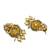 ​antique gold plated rubygreen  & gold meenakari necklace set with pearl drops.