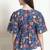 women's cotton jaipuri printed crop top