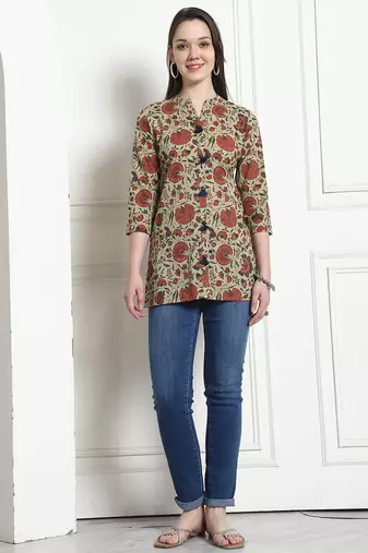 women's cotton jaipuri printed  tunic