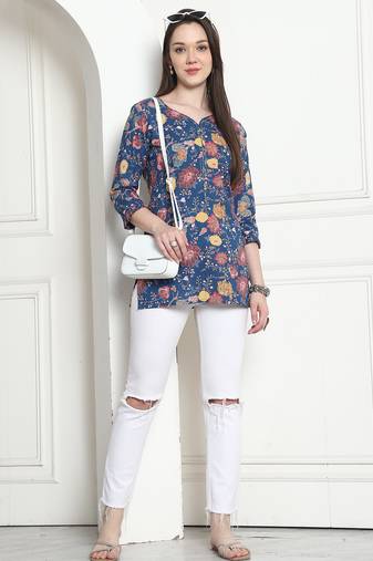 women's cotton jaipuri printed  tunic
