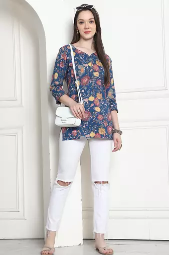 women's cotton jaipuri printed  tunic