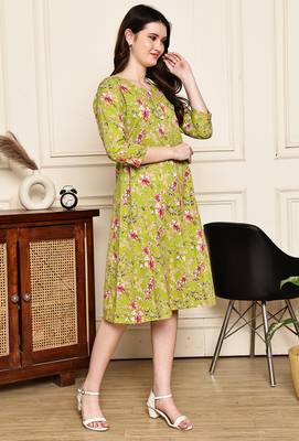 women's cotton jaipuri printed western dress 3