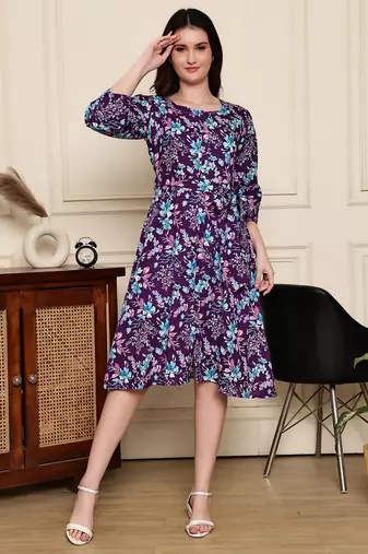 women's cotton jaipuri printed western dress