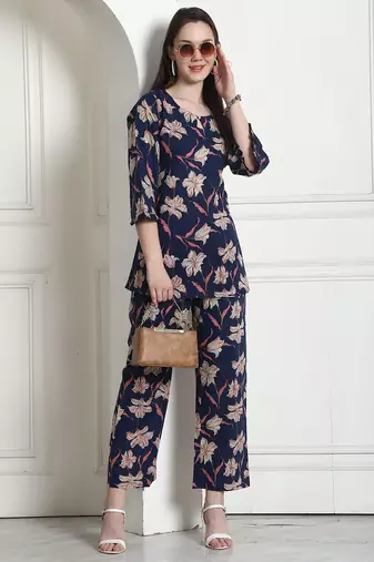 women's pure cotton printed co-ords