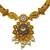 ​antique gold plated blue & gold meenakari necklace set with pearl drops.