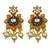 ​antique gold plated black & gold meenakari necklace set with pearl drops.