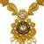 ​antique gold plated black & gold meenakari necklace set with pearl drops.